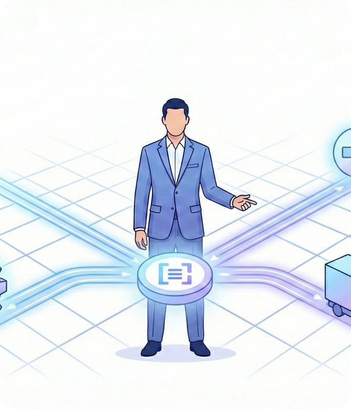Industrial, Healthcare & Logistics illustration